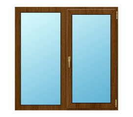 Деревянное окно из дуба 1200x1200 П-П