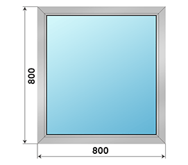 Одностворчатое окно Provedal 800x800