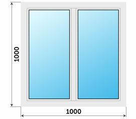 Двухстворчатое окно Проведал 1000x1000